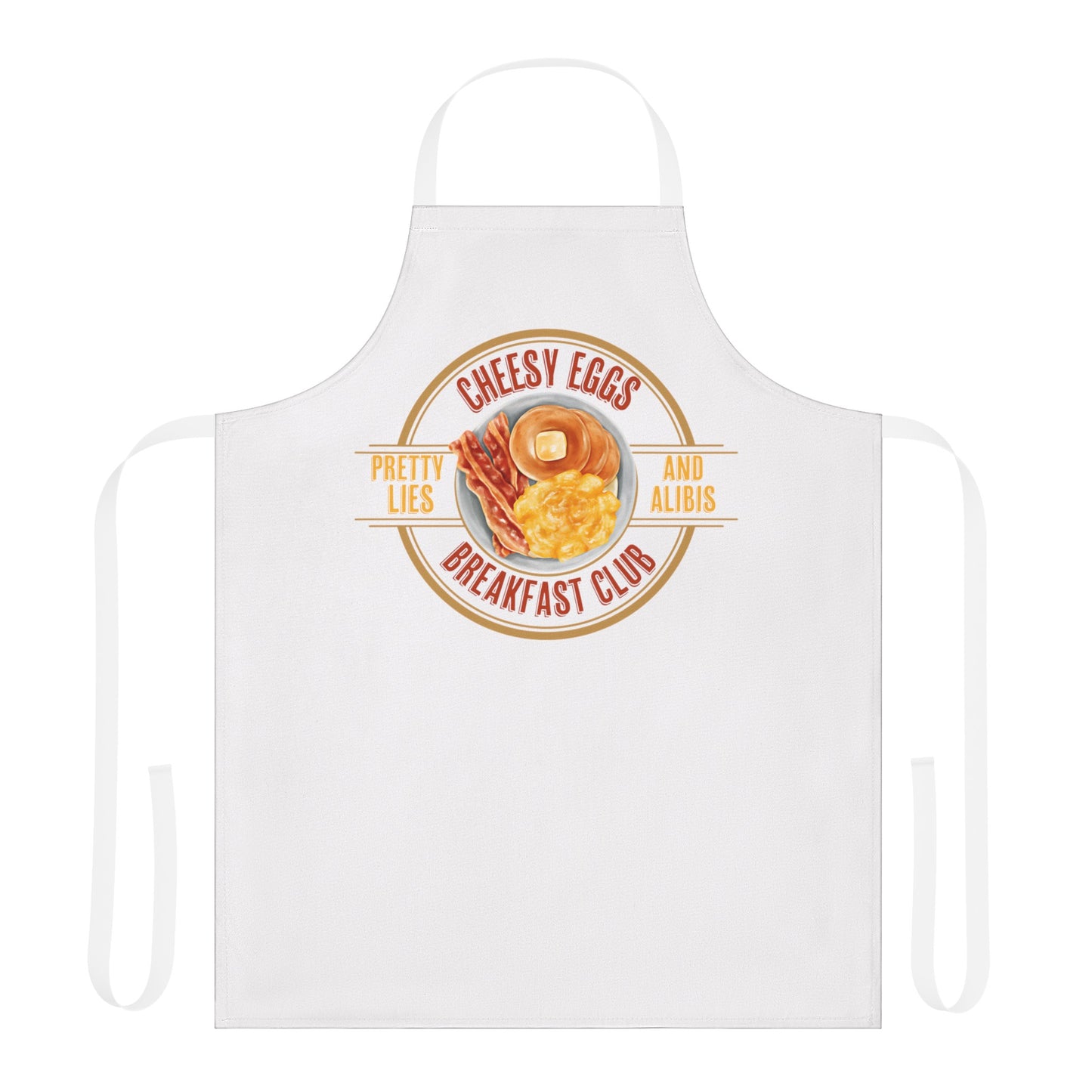 Cheesy Eggs Breakfast Club Apron, 5-Color Straps (AOP)