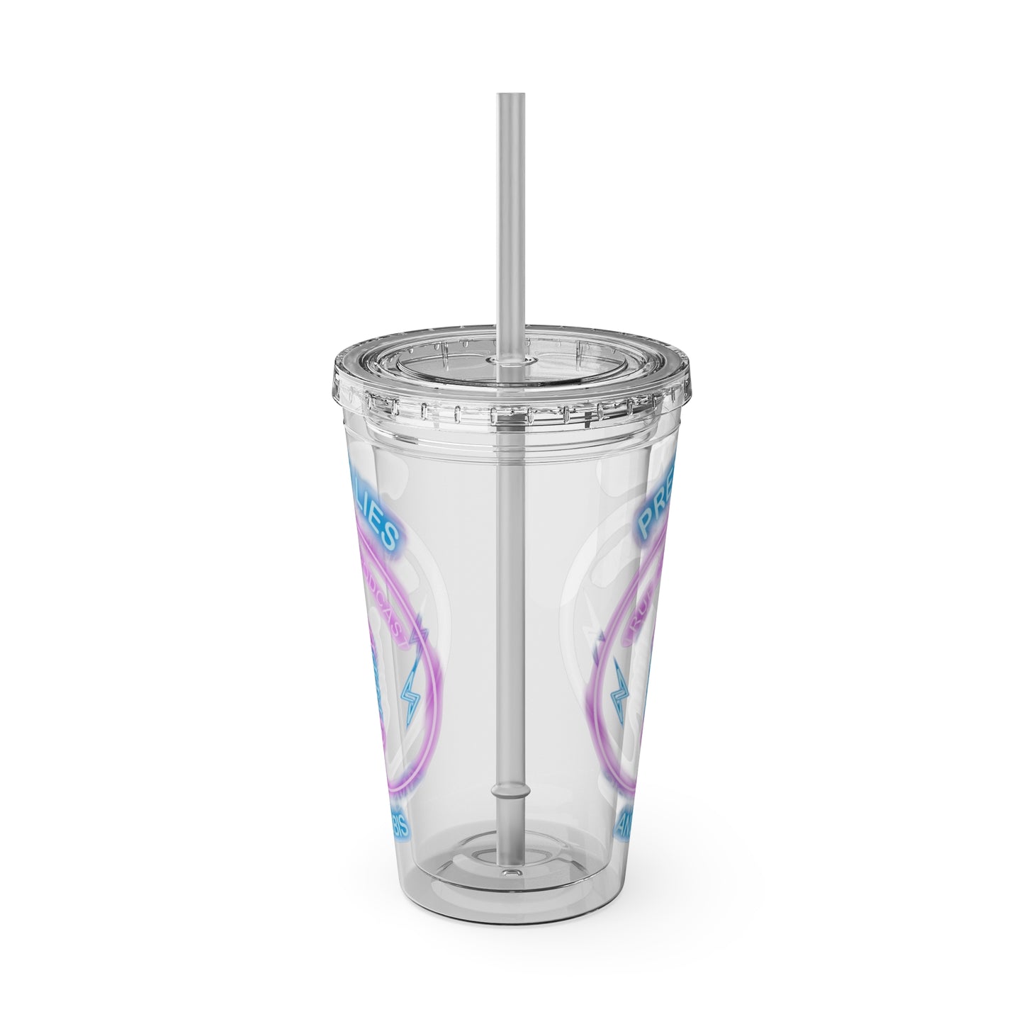 Logo Sunsplash Tumbler with Straw, 16oz