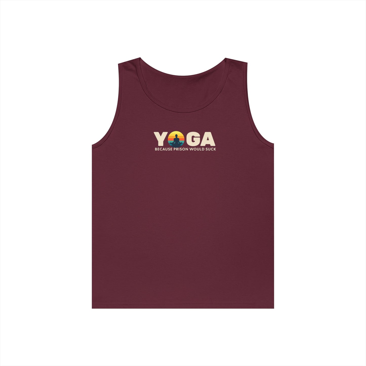 Yoga Because Prison Would Suck Unisex Heavy Cotton Tank Top