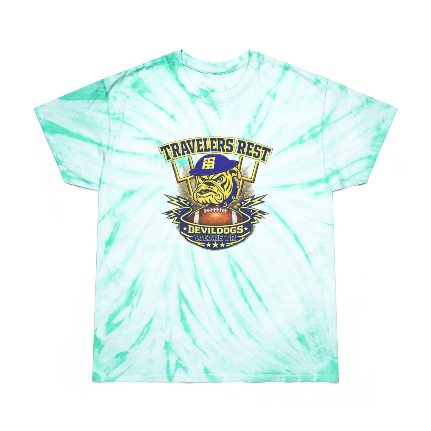 Travelers Rest Devildogs Yellow Cyclone Tie-Dye Tee TRHS