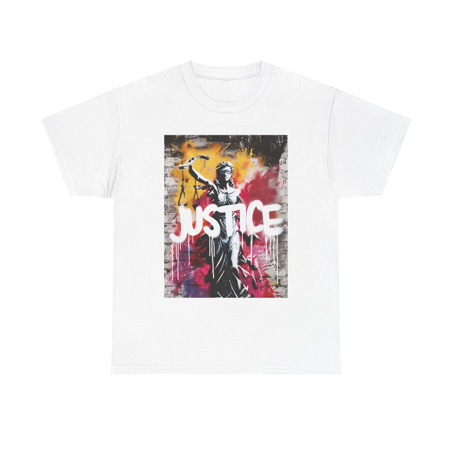 NEW! Justice Graphic Unisex Heavy Cotton Tee - Bold Statement Shirt