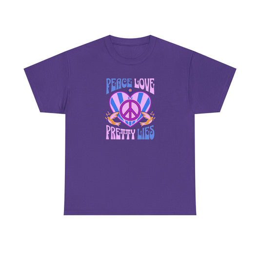 Peace Love Pretty Lies Unisex Heavy Cotton Tee - NEW 2025
