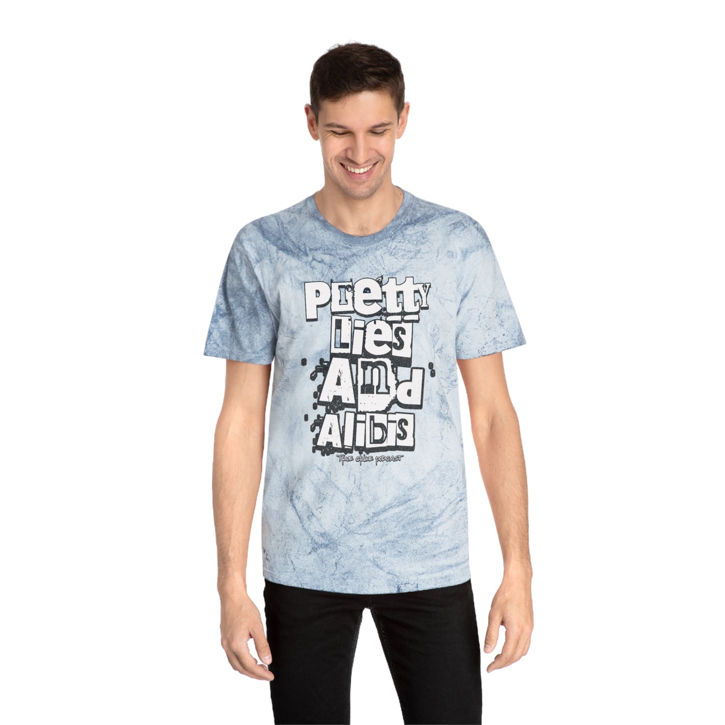 Pretty Lies Ransom Unisex Color Blast T-Shirt - "Pretty Lies and Alibis" Graphic Tee