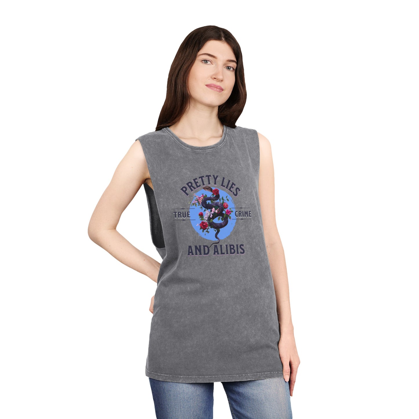 Pretty Lies Unisex Stonewash Tank Top