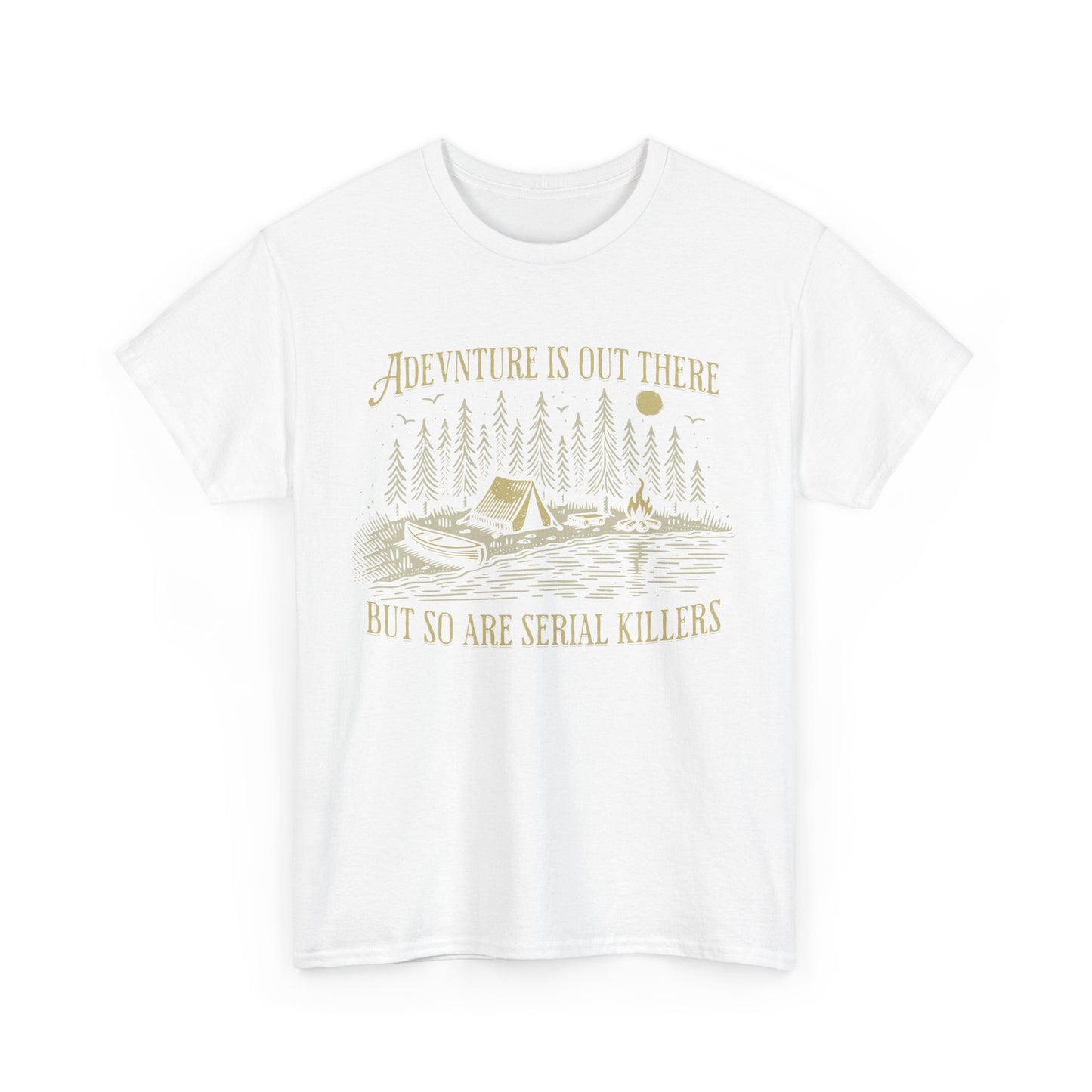 Adventure Is Out There Unisex Heavy Cotton Tee - Funny Outdoor Shirt