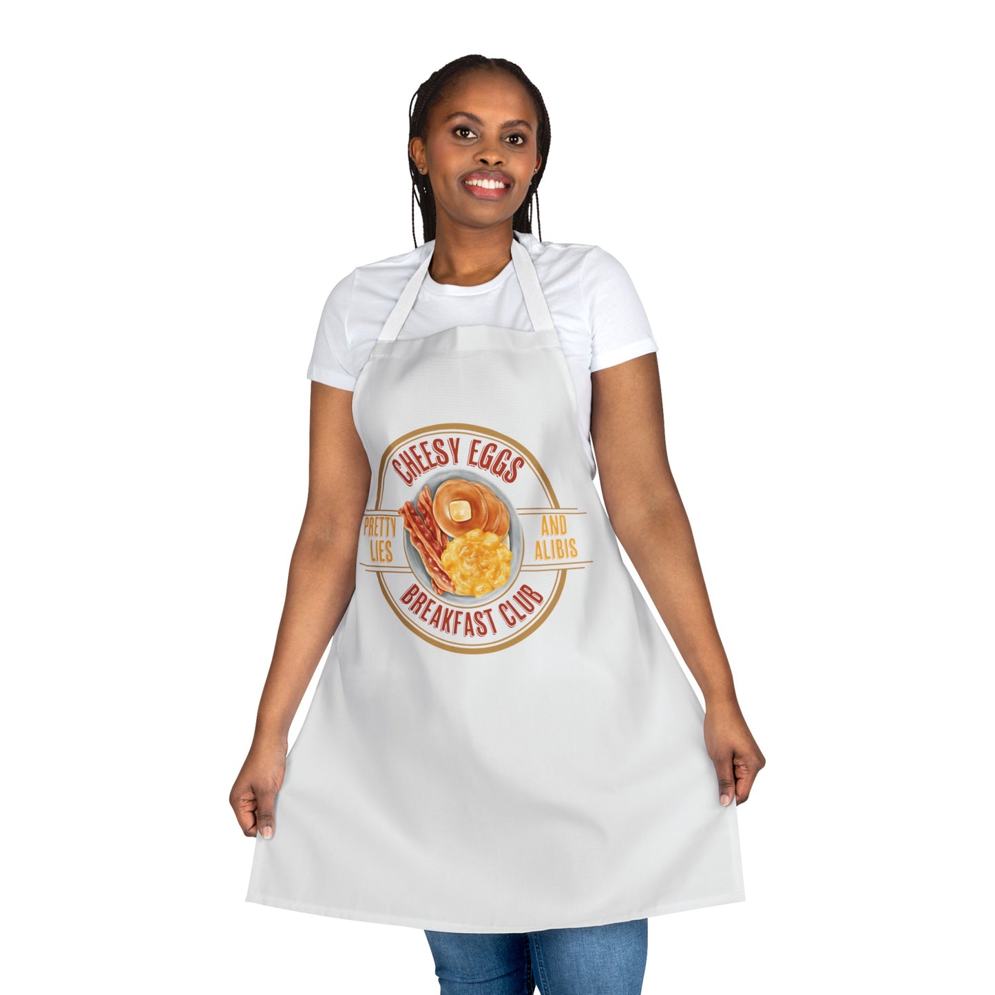 Cheesy Eggs Breakfast Club Apron, 5-Color Straps (AOP)