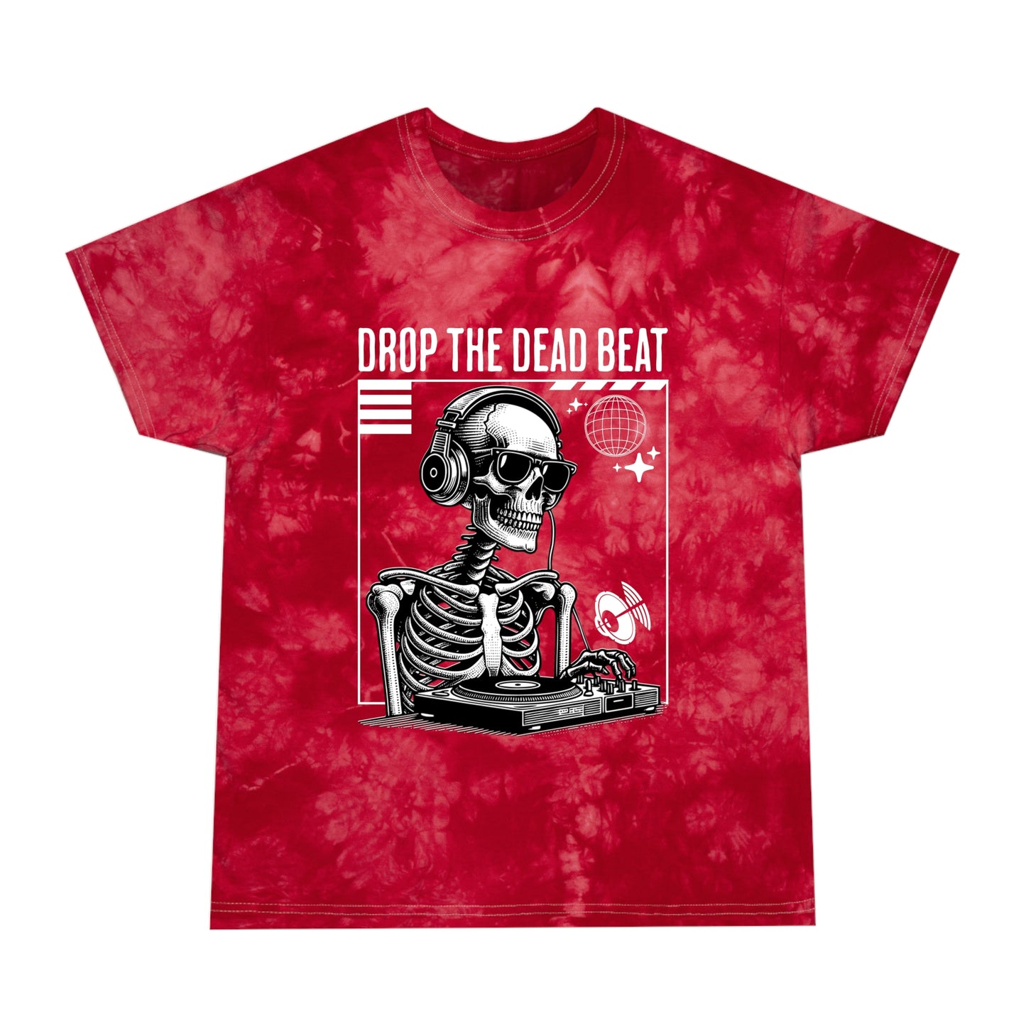 Halloween Drop The Dead Beat Tie-Dye Tee, Crystal