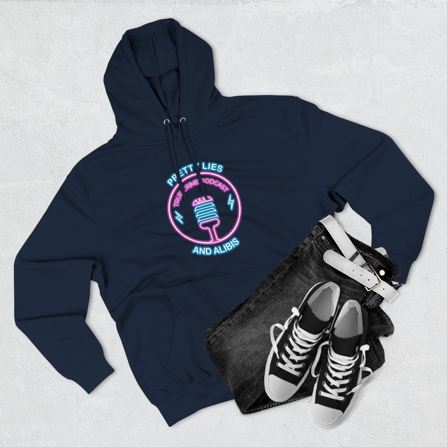 Retro Vegas Neon Hoodie — "What Happens In Vegas" (Design 2) Crime Con 26'
