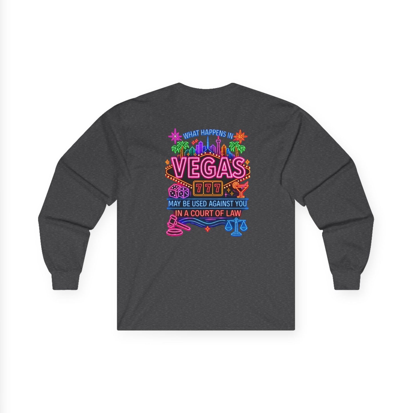 Neon 'What Happens in Vegas' Long Sleeve Tee -Crime Con 26'