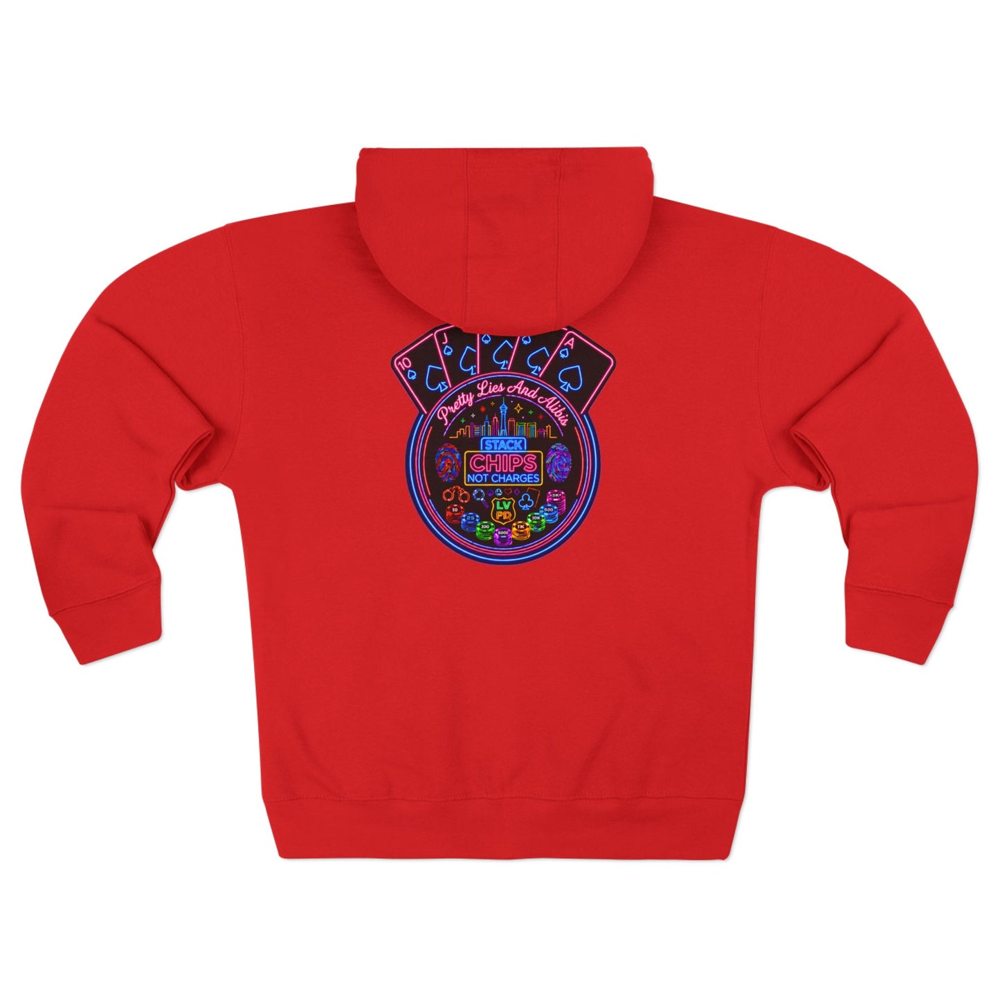 Unisex Zip Hoodie "Stack Chips Not Charges" Crime Con 26'