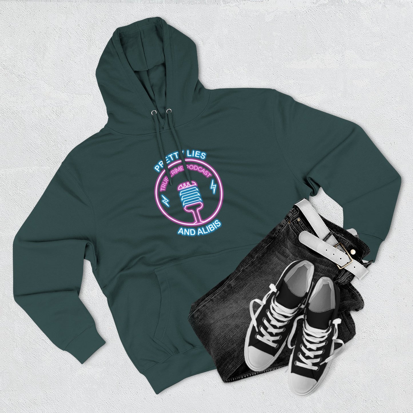 Retro Vegas Neon Hoodie — "What Happens In Vegas" (Design 2) Crime Con 26'