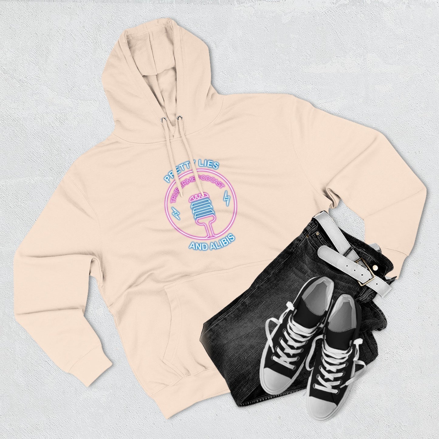 Retro Vegas Neon Hoodie — "What Happens In Vegas" (Design 2) Crime Con 26'