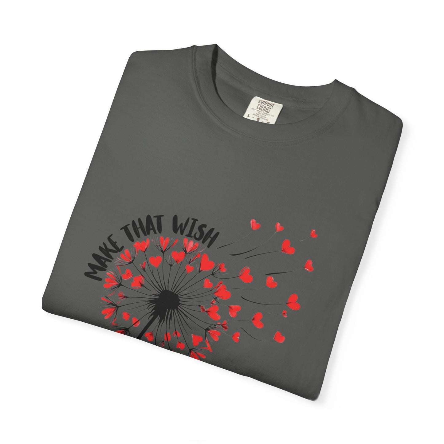 T-Shirt — 'Make That Wish' Dandelion Heart Graphic Tee - Fun Tee - New