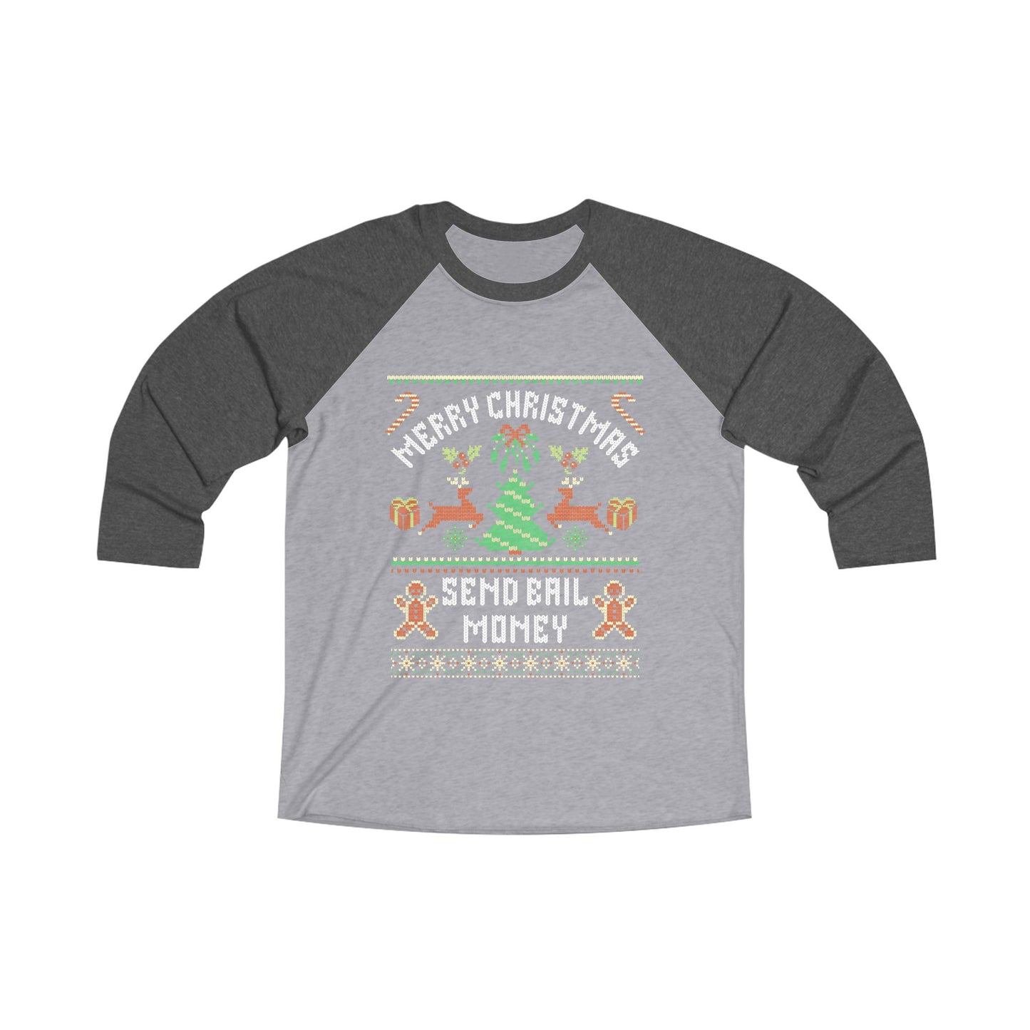 NEW Merry Christmas Send Beer Money Raglan Tee