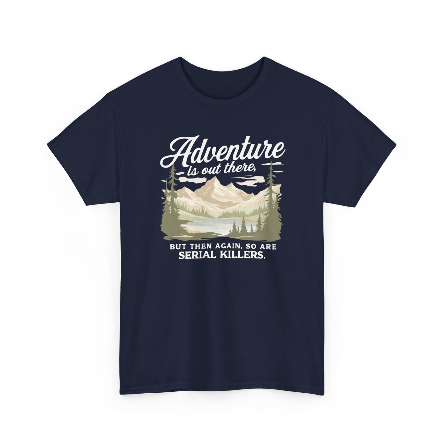 Adventure Is Out There Tee — Retro Mountain Camping Graphic T‑Shirt