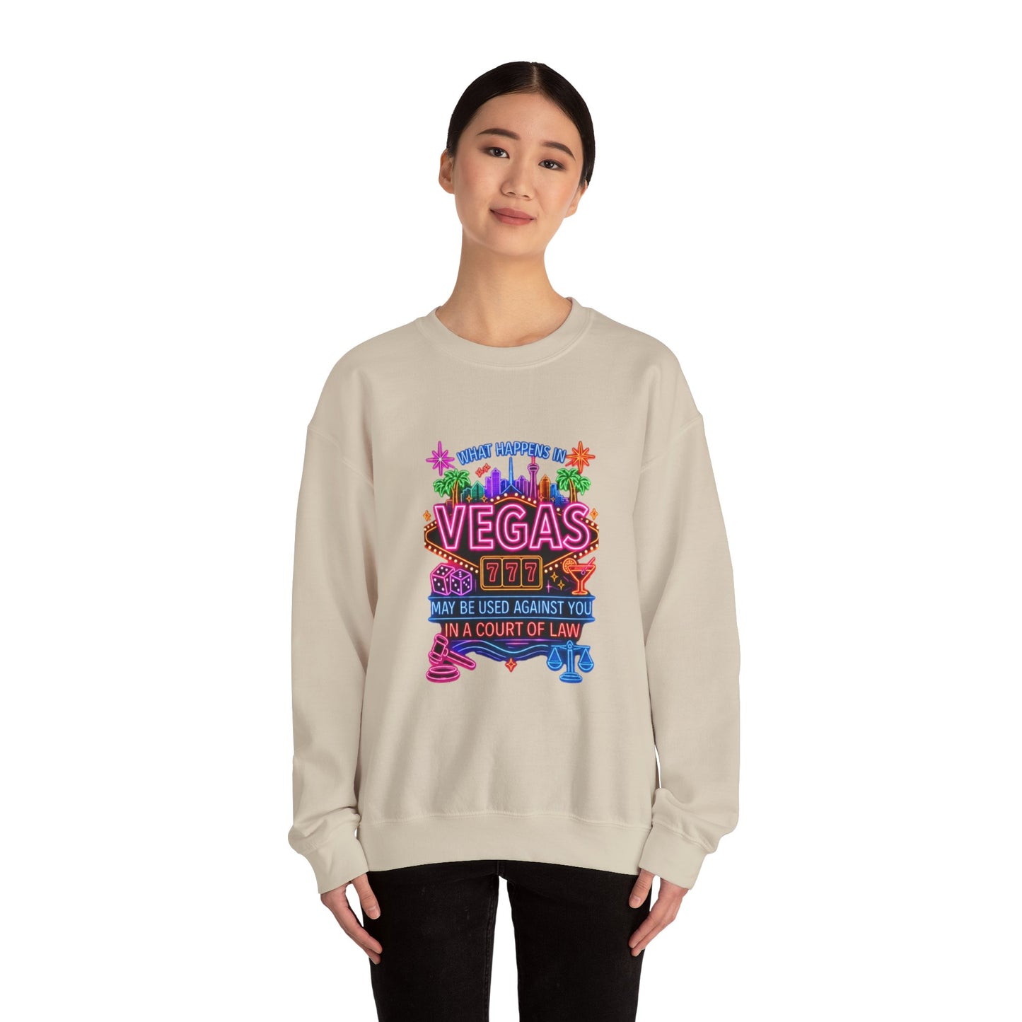Graphic Sweatshirt – "What Happens in Vegas" (No Logo)