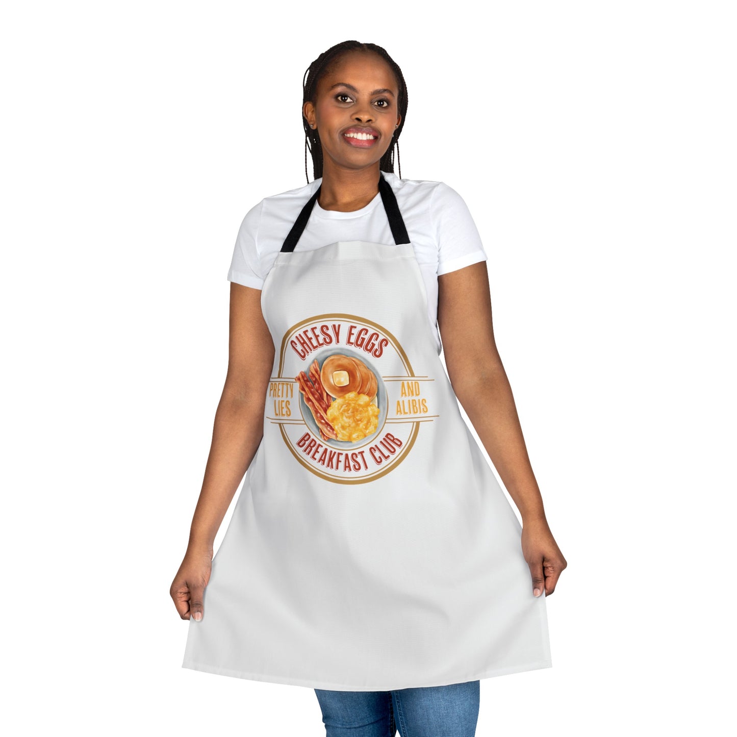 Cheesy Eggs Breakfast Club Apron, 5-Color Straps (AOP)