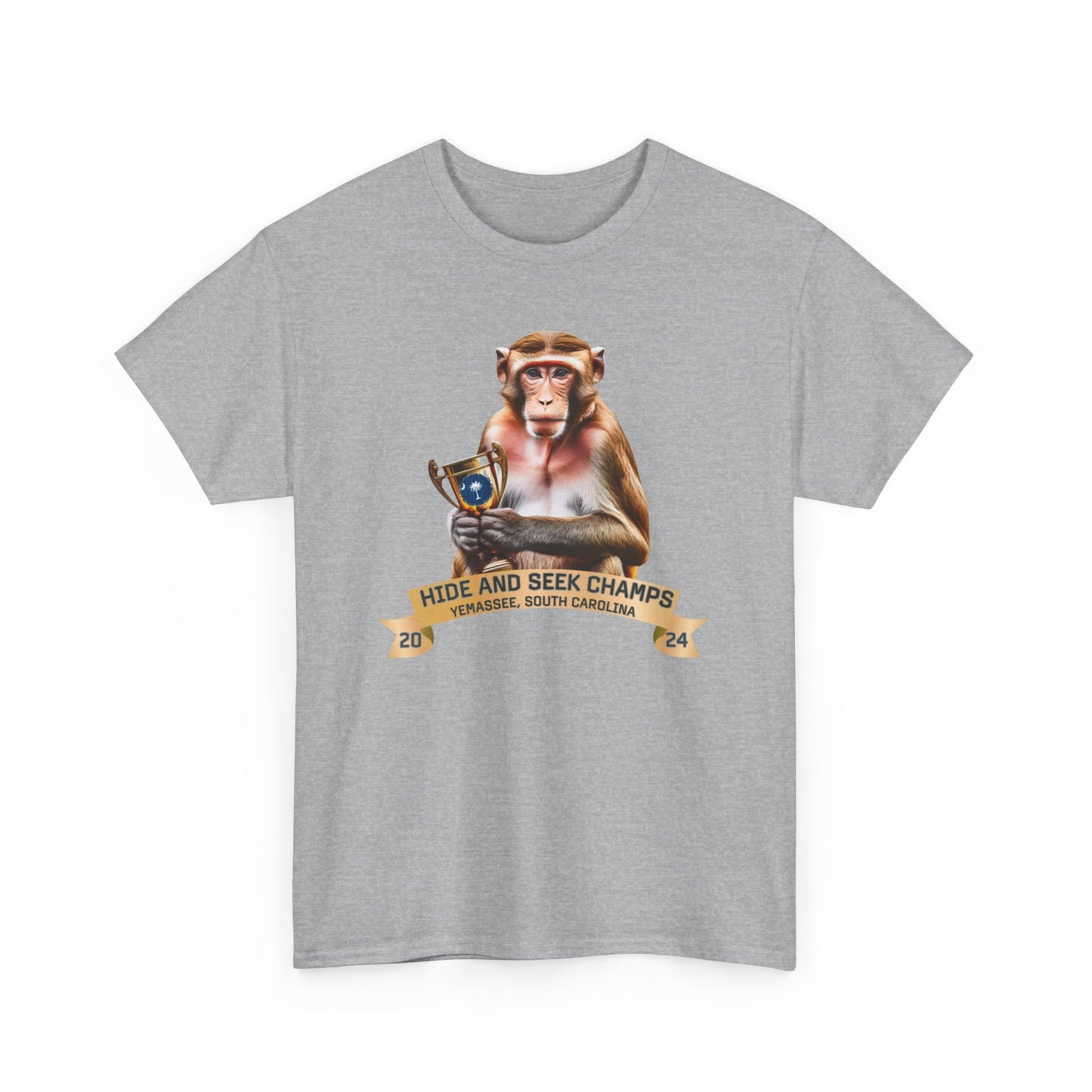 Yemassee Monkeys Hide and Seek Champs Unisex Heavy Cotton Tee