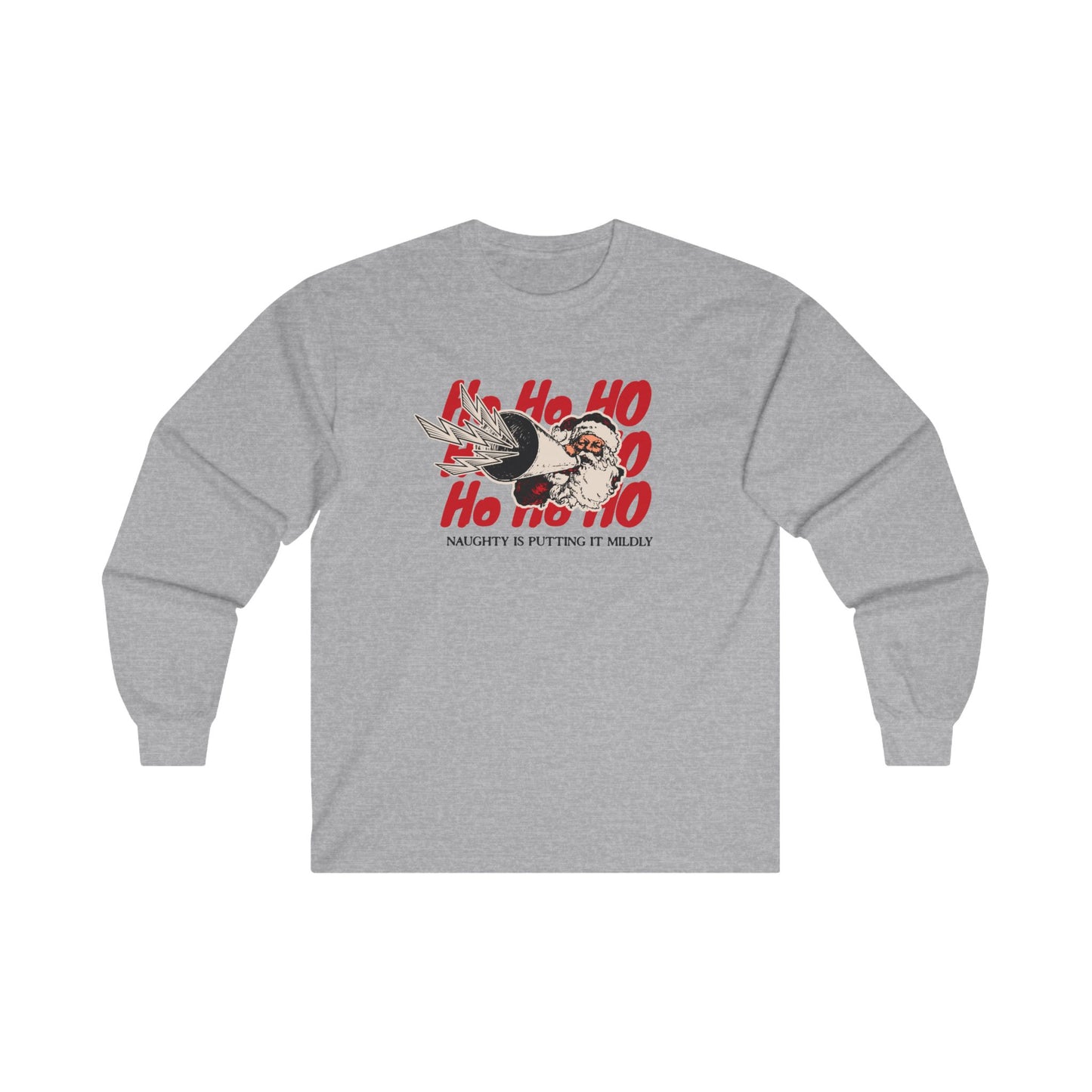 NEW Christmas Naughty List Long Sleeve Tee - Fun Holiday Apparel for Everyone