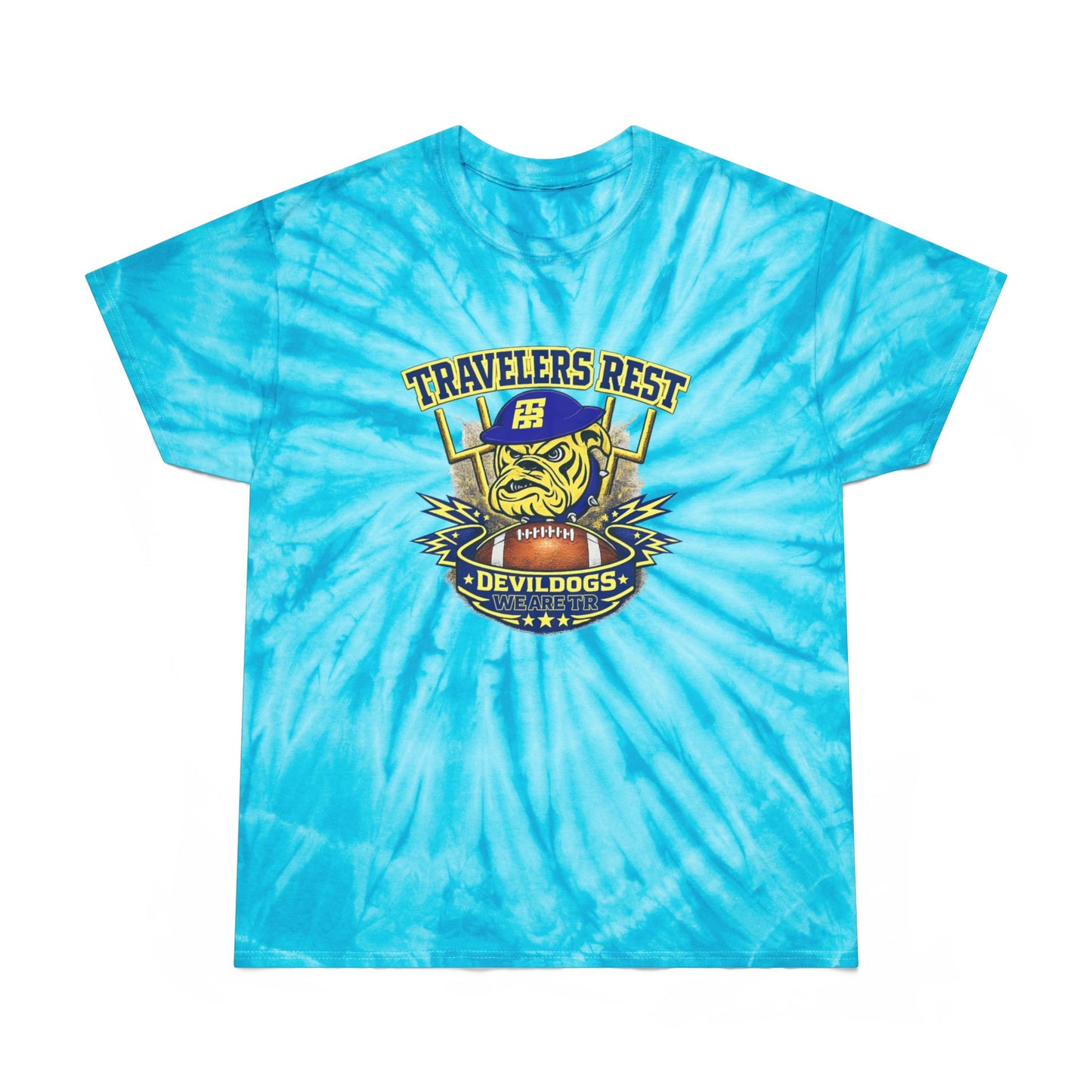 Travelers Rest Devildogs Yellow Cyclone Tie-Dye Tee TRHS