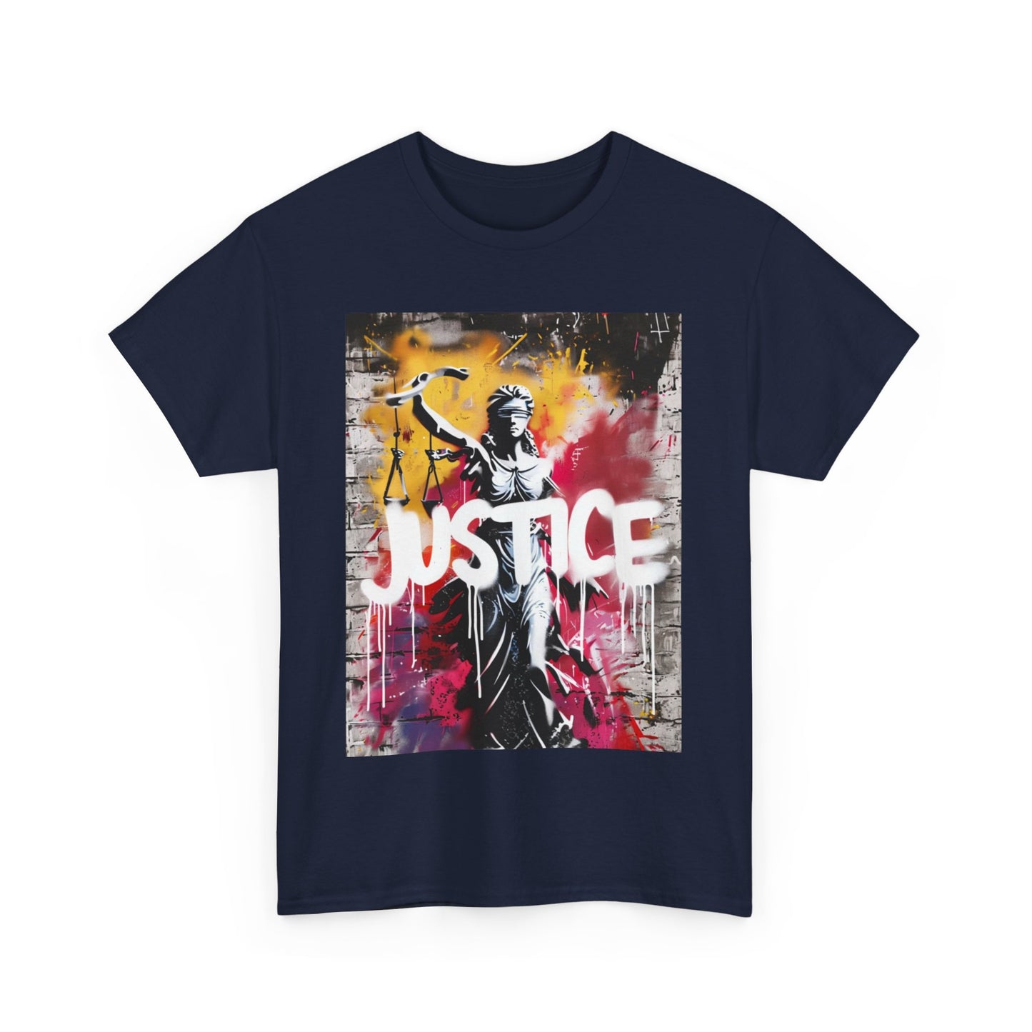 NEW! Justice Graphic Unisex Heavy Cotton Tee - Bold Statement Shirt