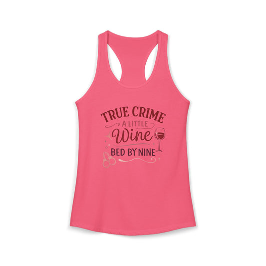 NEW Women's True Crime And Wine Racerback Tank