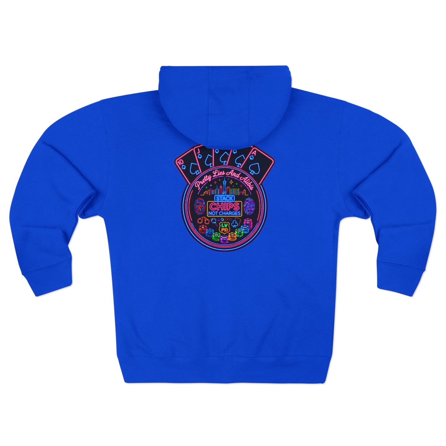 Unisex Zip Hoodie "Stack Chips Not Charges" Crime Con 26'