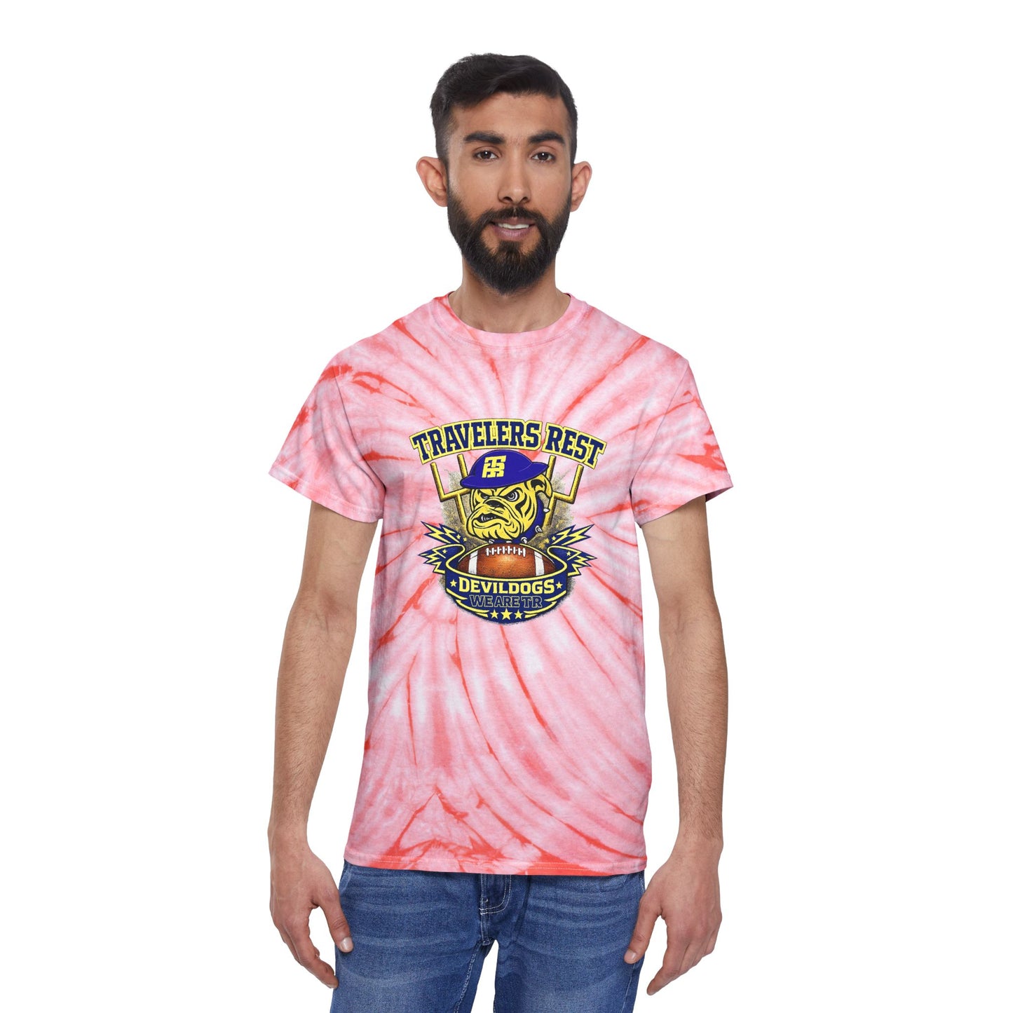 Travelers Rest Devildogs Yellow Cyclone Tie-Dye Tee TRHS