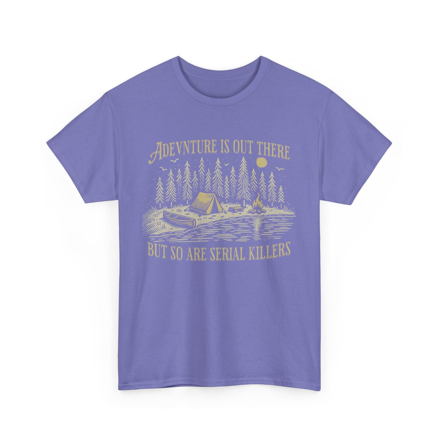 Adventure Is Out There Unisex Heavy Cotton Tee - Funny Outdoor Shirt