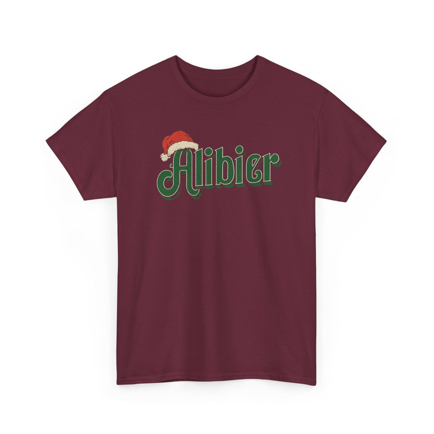 Alibier Unisex Heavy Cotton Tee - Retro Christmas Vibes Graphic Tee