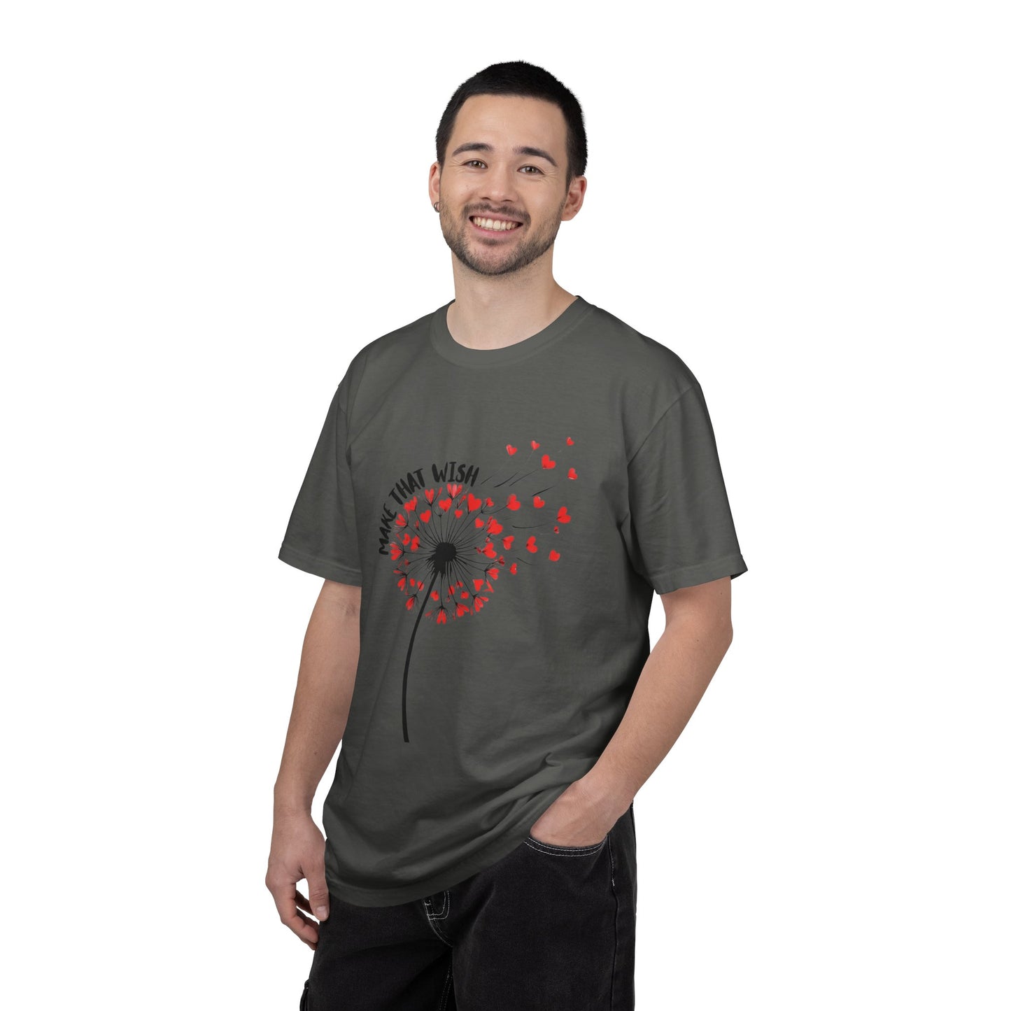 T-Shirt — 'Make That Wish' Dandelion Heart Graphic Tee - Fun Tee - New