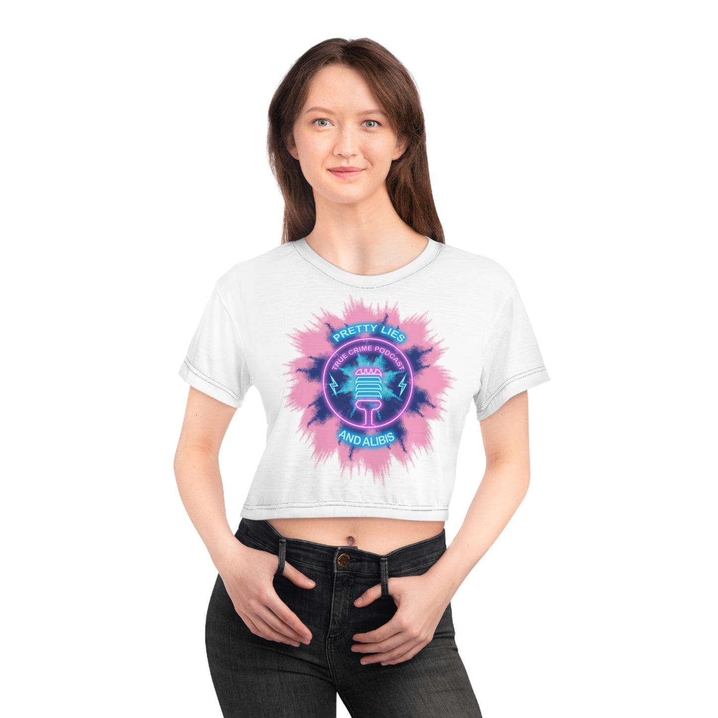 Faded Tie Dye Crop Tee (AOP)