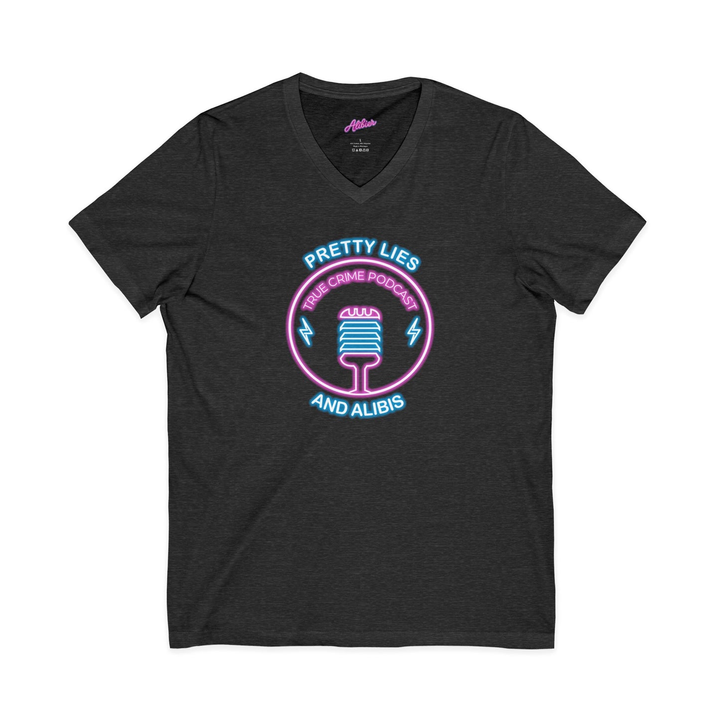 V-Neck Tee – "What Happens In Vegas" Crime Con 26' (Design 2)