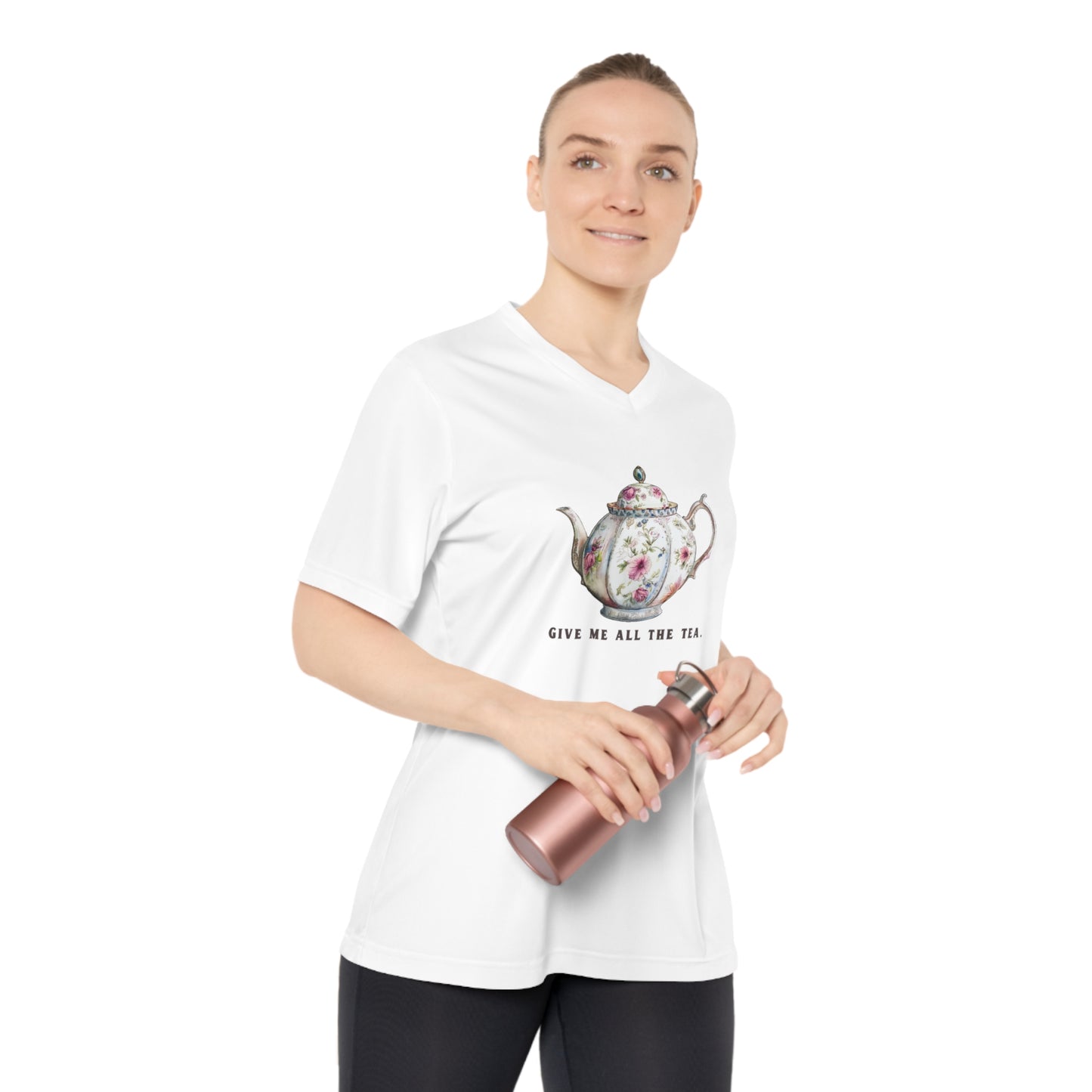 All The Tea Women's Performance V-Neck T-Shirt