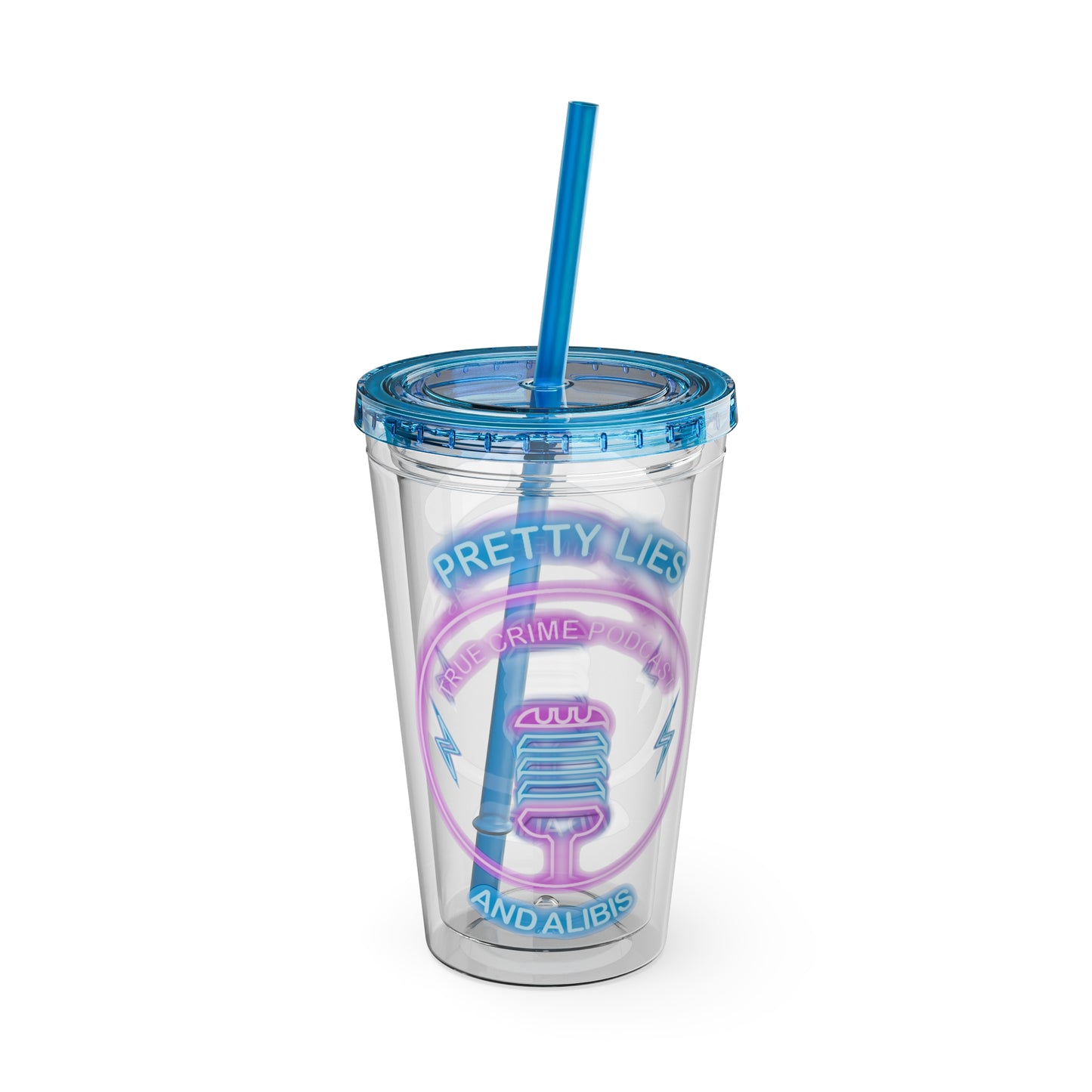 Logo Sunsplash Tumbler with Straw, 16oz