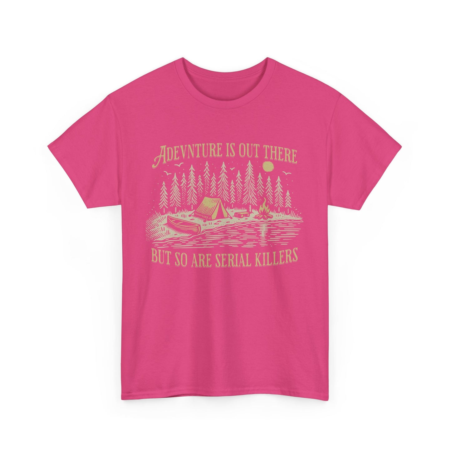 Adventure Is Out There Unisex Heavy Cotton Tee - Funny Outdoor Shirt
