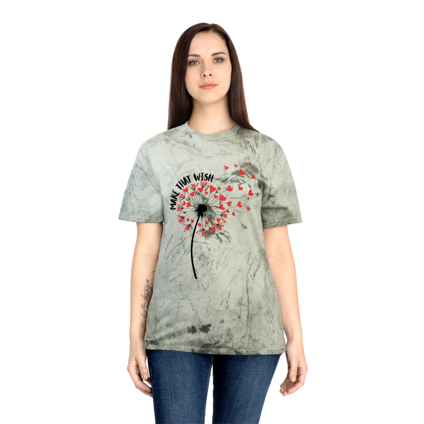 Dandelion 'Make That Wish' Tie-Dye Tee NEW FUN