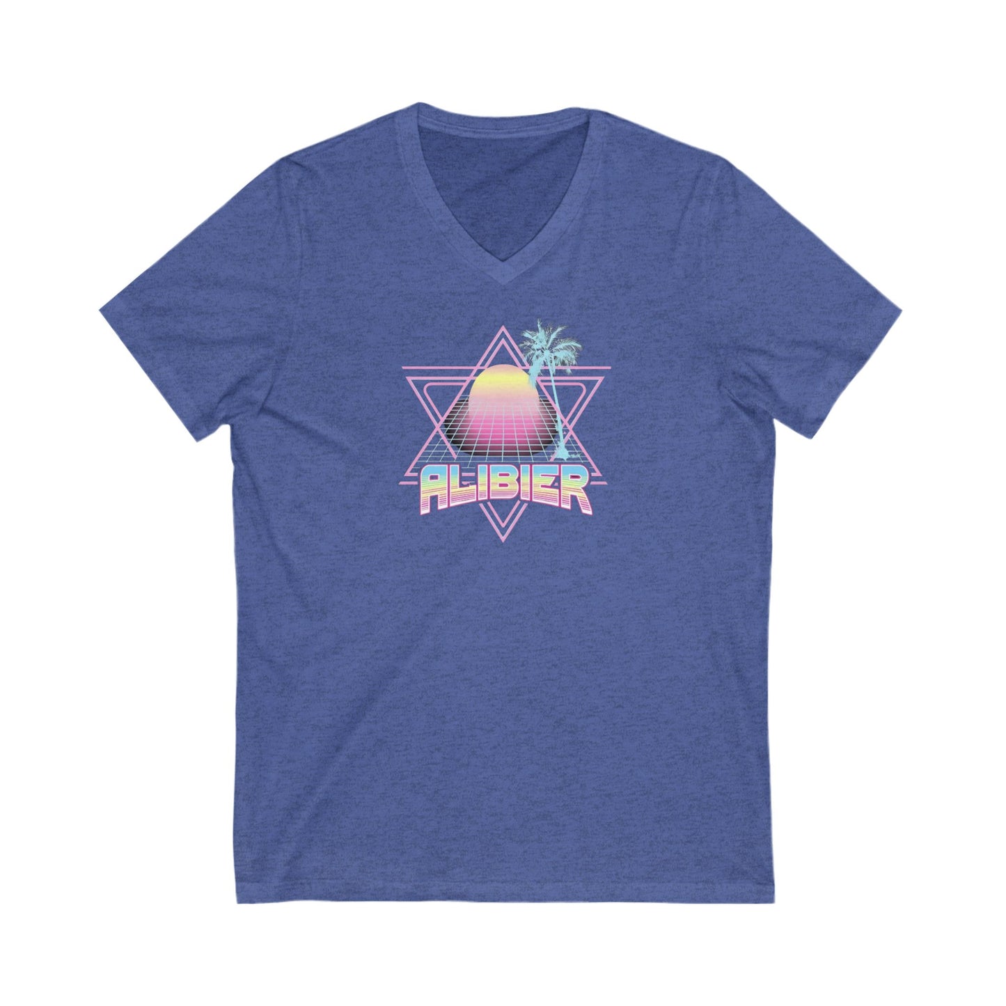 Retro Alibier V-Neck Tee - Unisex Jersey Shirt