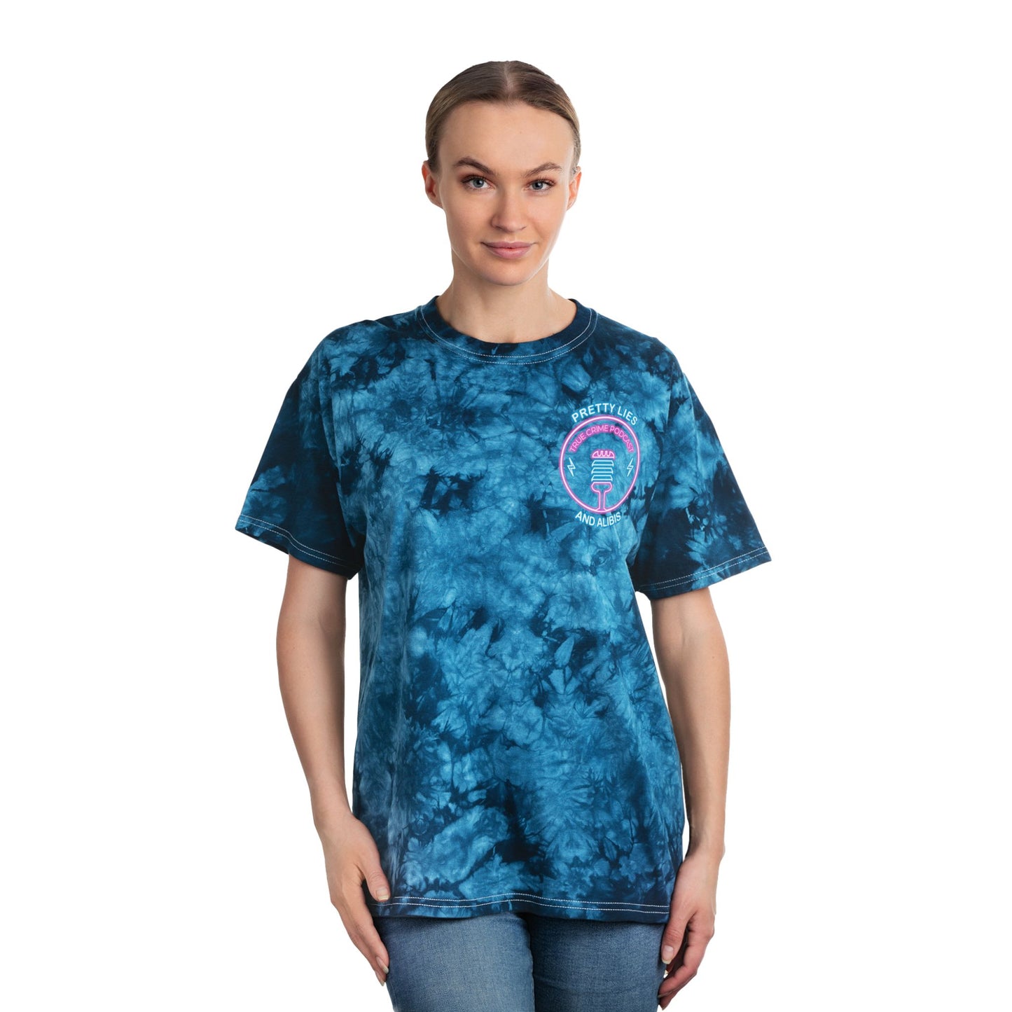 Tie-Dye Tee — Neon "Stack Chips Not Charges" Crime Con 26'