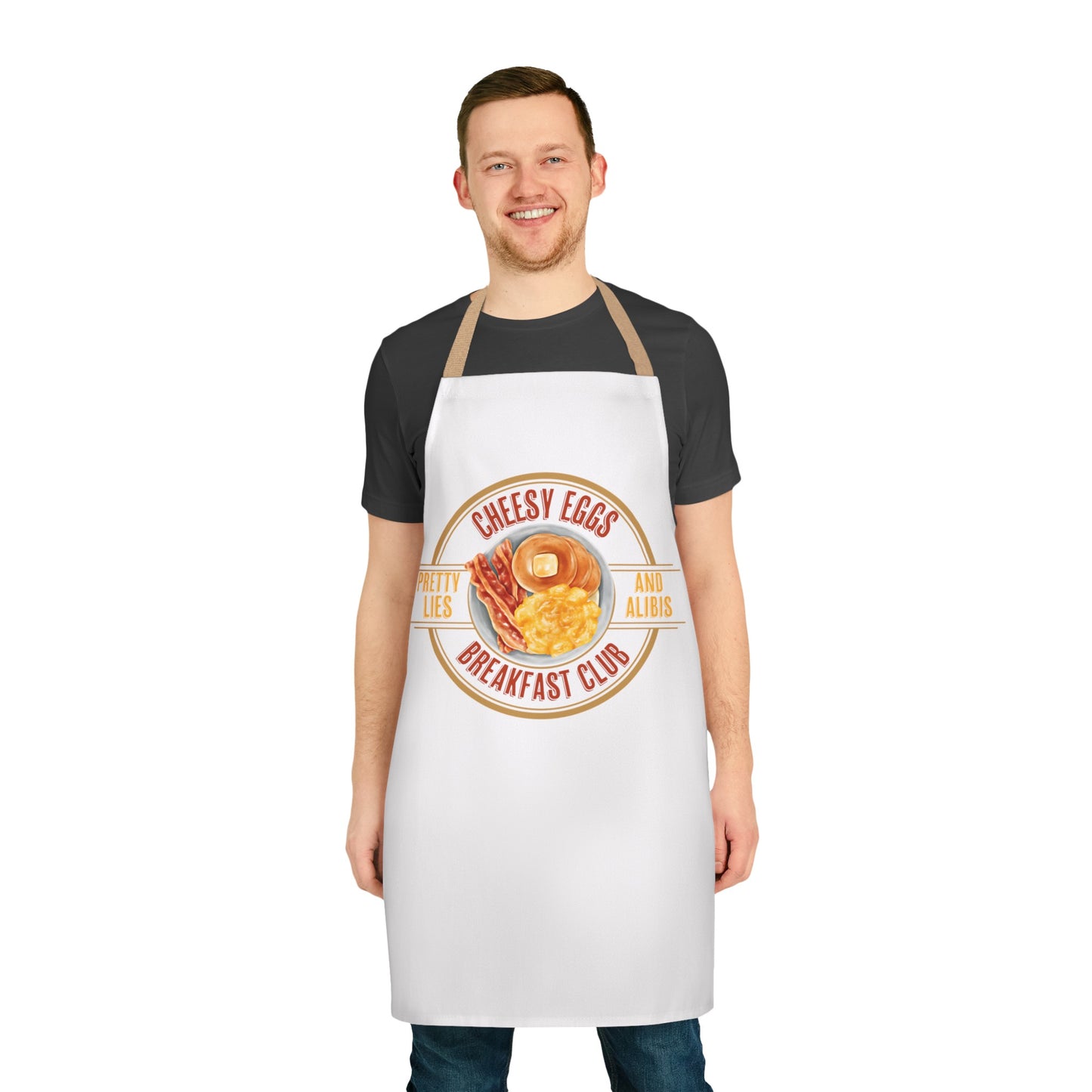 Cheesy Eggs Breakfast Club Apron, 5-Color Straps (AOP)