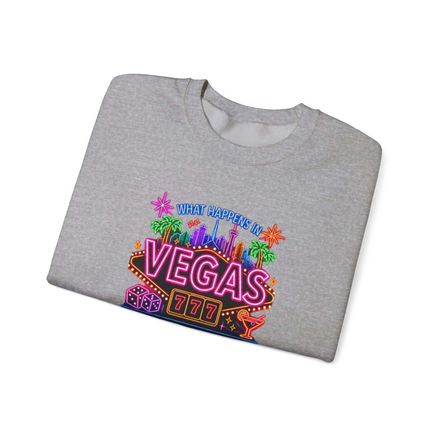Las Vegas Neon "What Happens In Vegas" Crime Con 26' (Design 2)  Crewneck Sweatshirt
