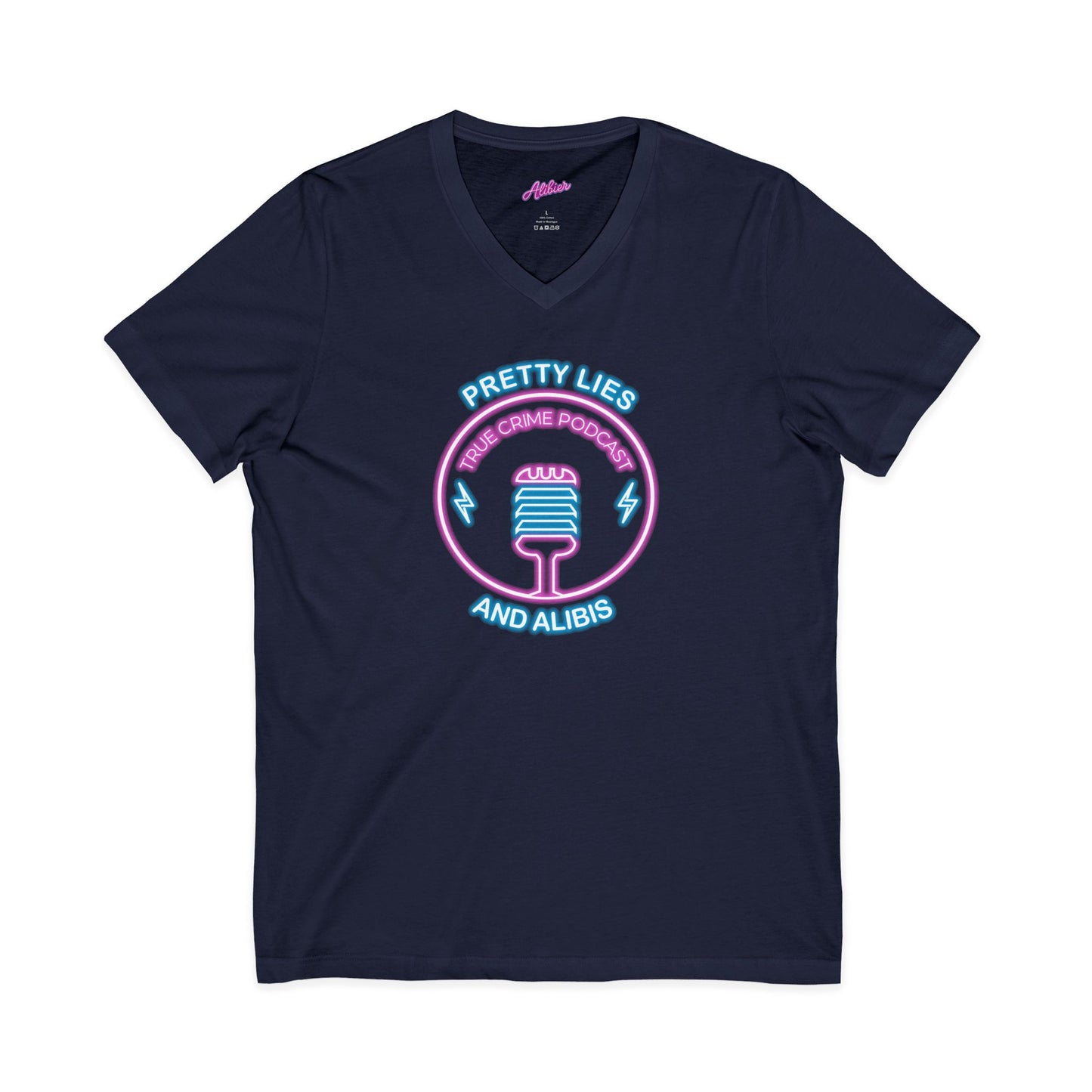 V-Neck Tee – "What Happens In Vegas" Crime Con 26' (Design 2)