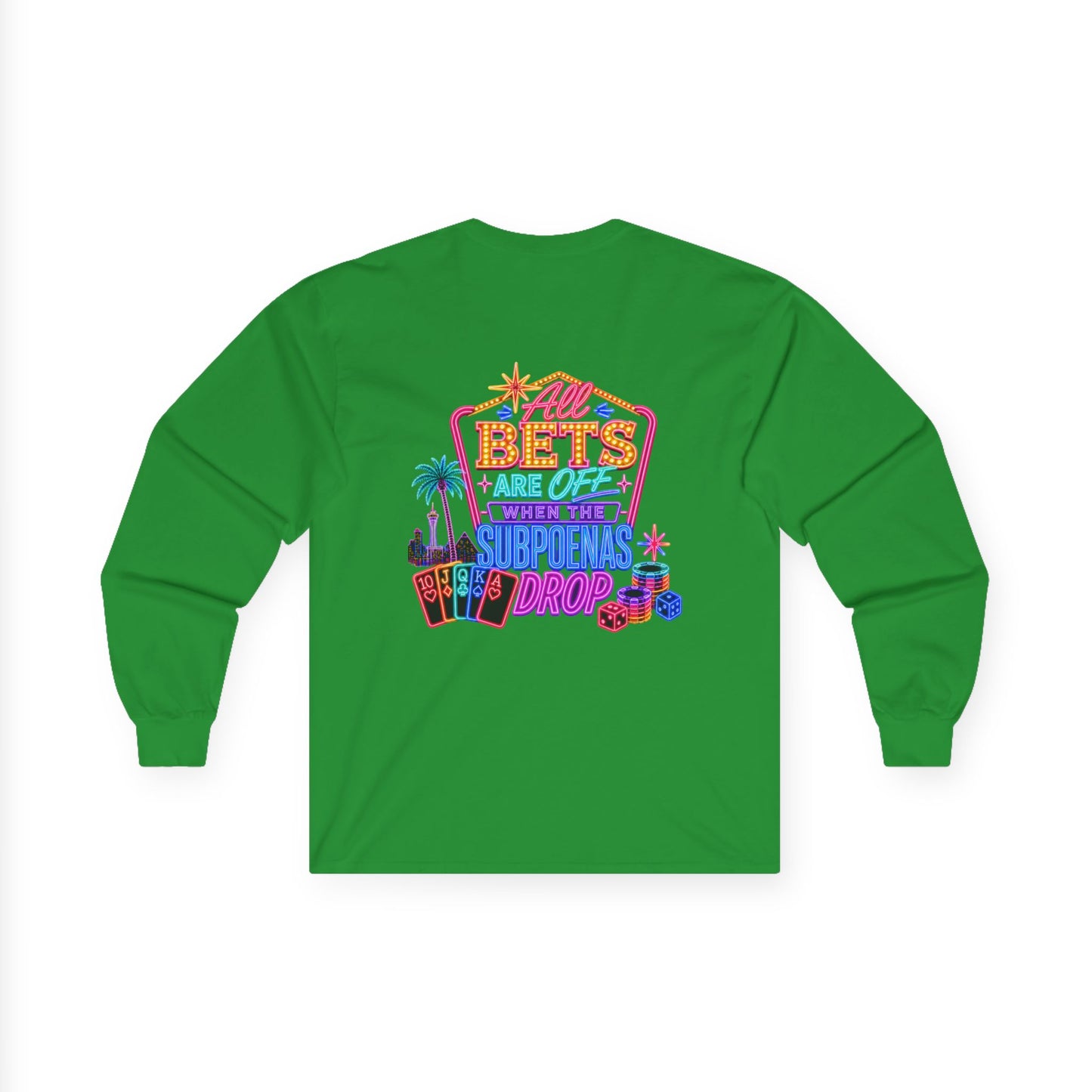 Retro Vegas Crewneck Long Sleeve Tee – "All Bets Are Off" Crime Con 26'