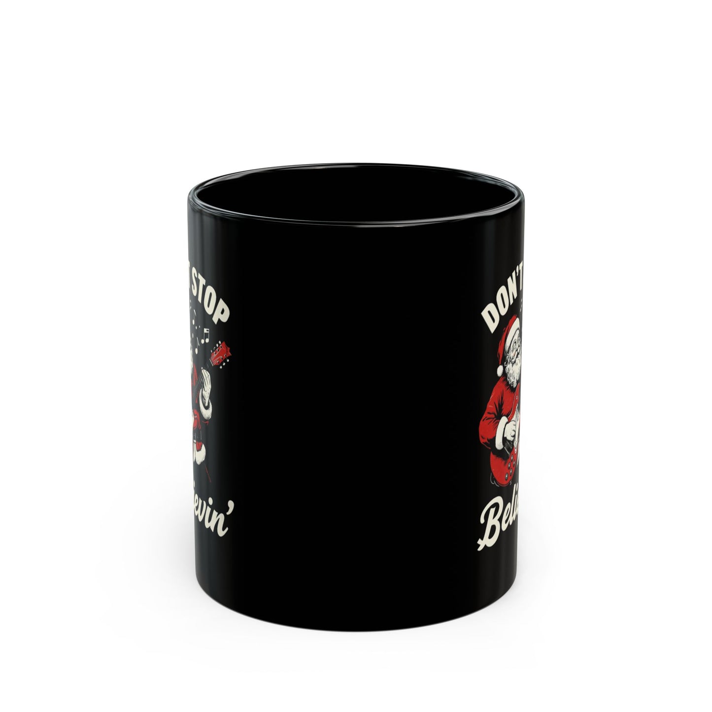 Christmas Santa Rock Band Mug - Don't Stop Believin' 11oz & 15oz