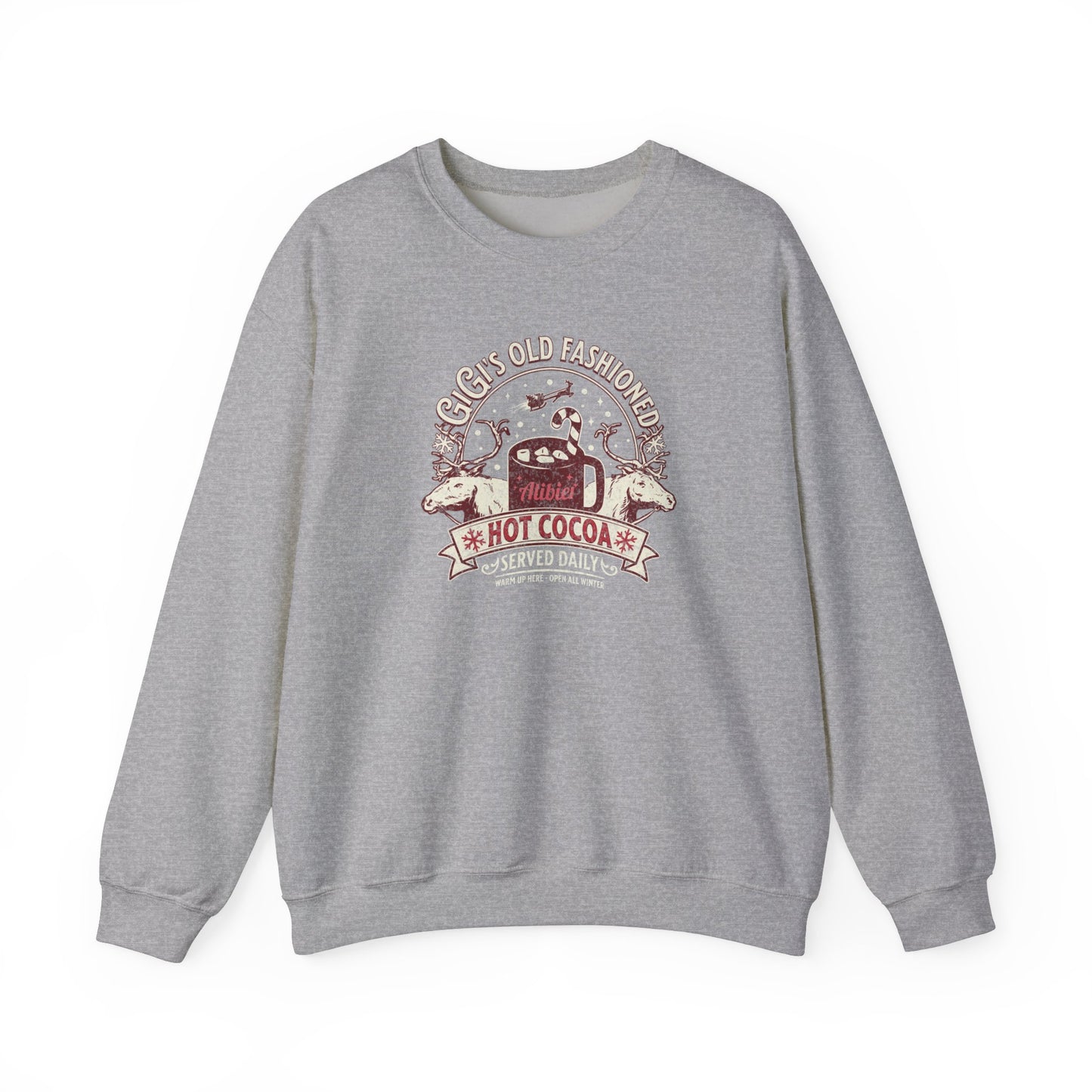 Christmas Cozy Hot Cocoa Crewneck Sweatshirt - Perfect for Winter Celebrations