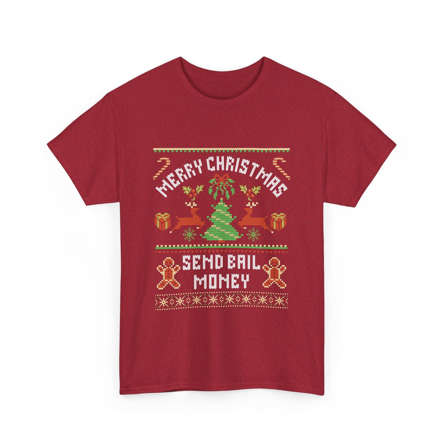 NEW! Merry Christmas Send Bail Unisex Heavy Cotton Tee