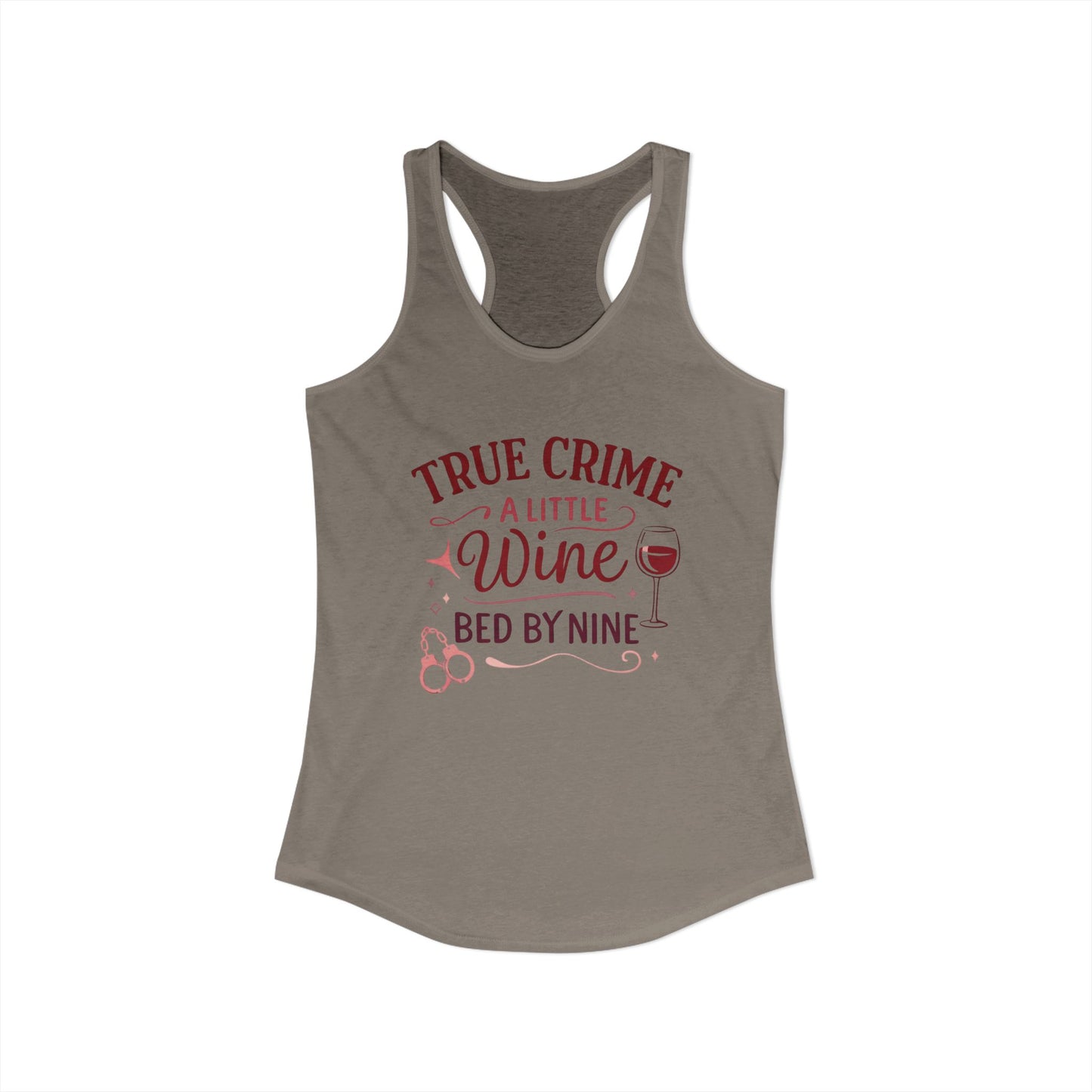 NEW Women's True Crime And Wine Racerback Tank