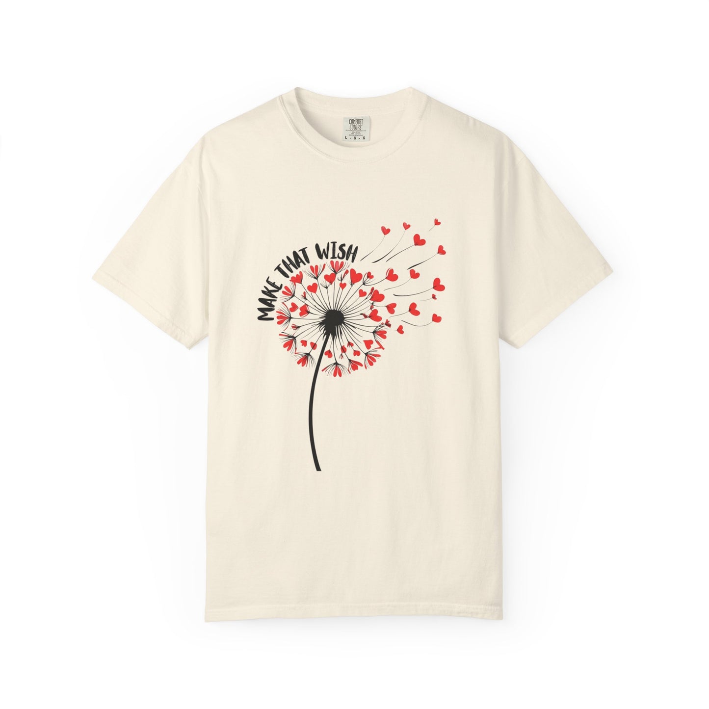 T-Shirt — 'Make That Wish' Dandelion Heart Graphic Tee - Fun Tee - New