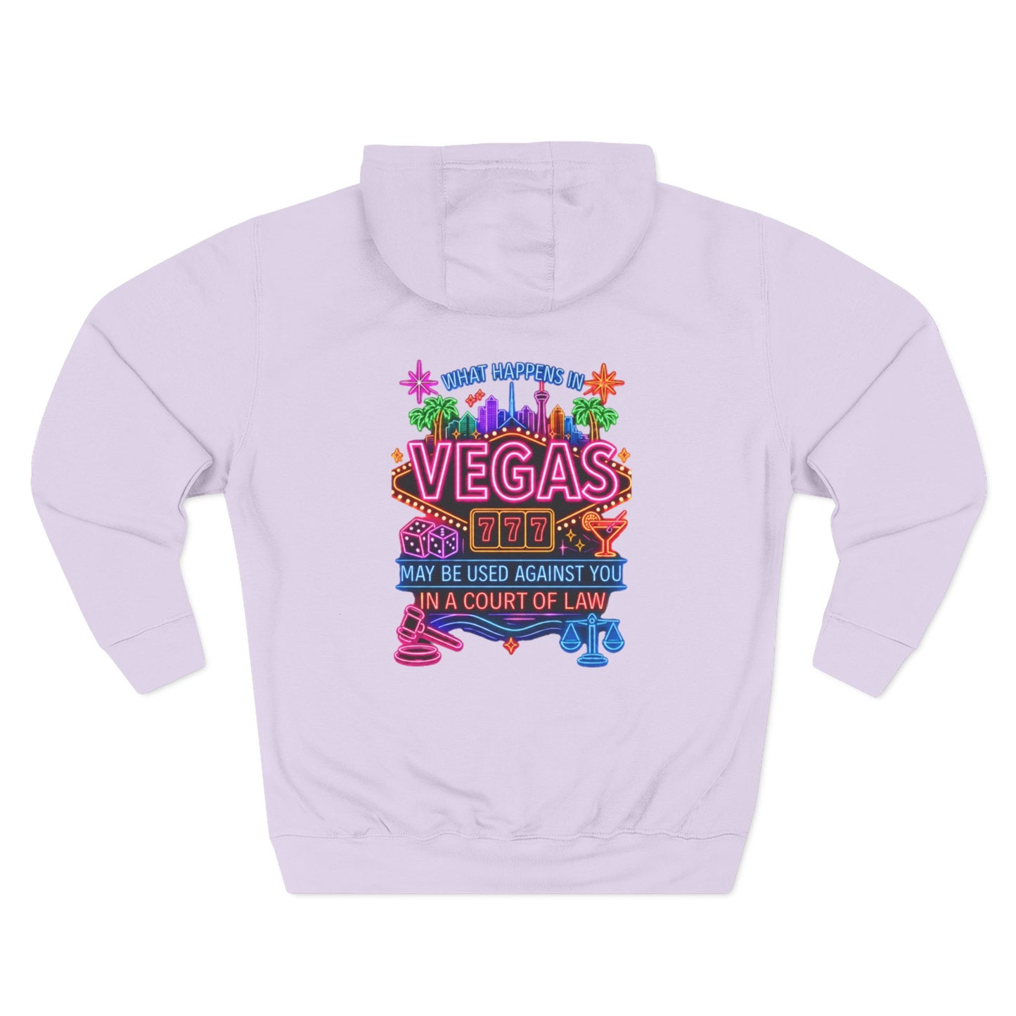 Retro Vegas Neon Hoodie — "What Happens In Vegas" (Design 2) Crime Con 26'