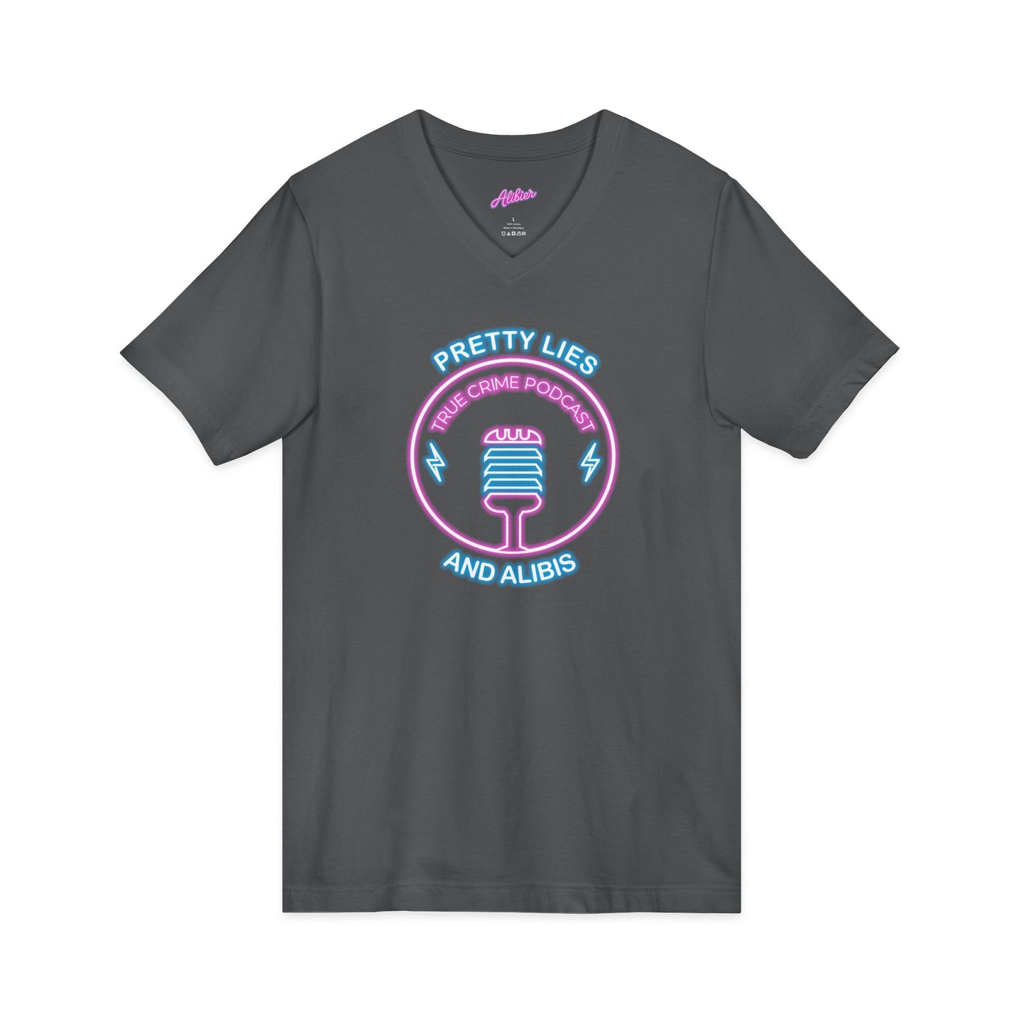 V-Neck Tee – "What Happens In Vegas" Crime Con 26' (Design 2)